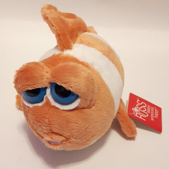 RUSS Clown Fish Plush Ringer Fish Stuffed Animal - Picture 1 of 5